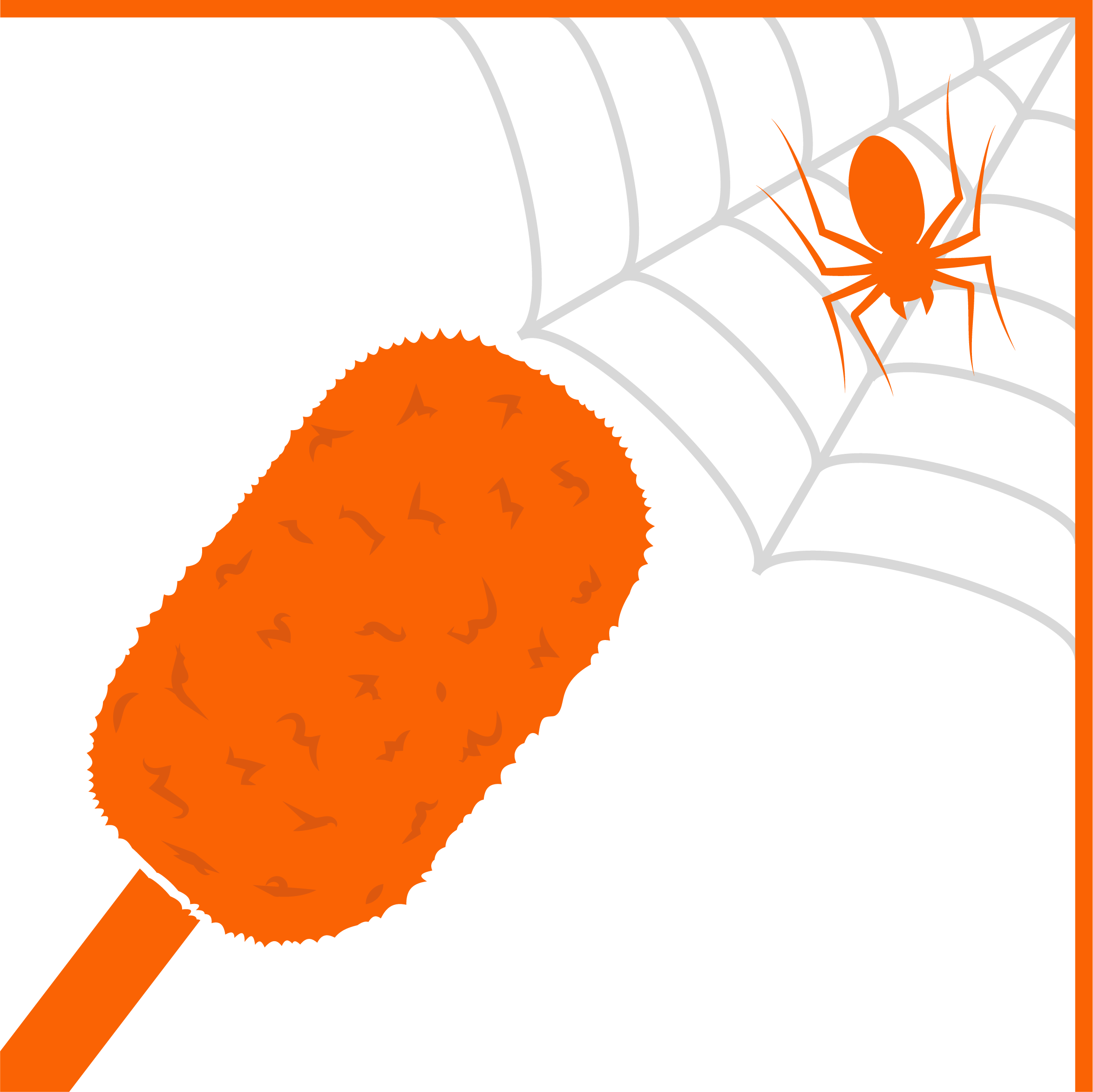 spider corner icon orange